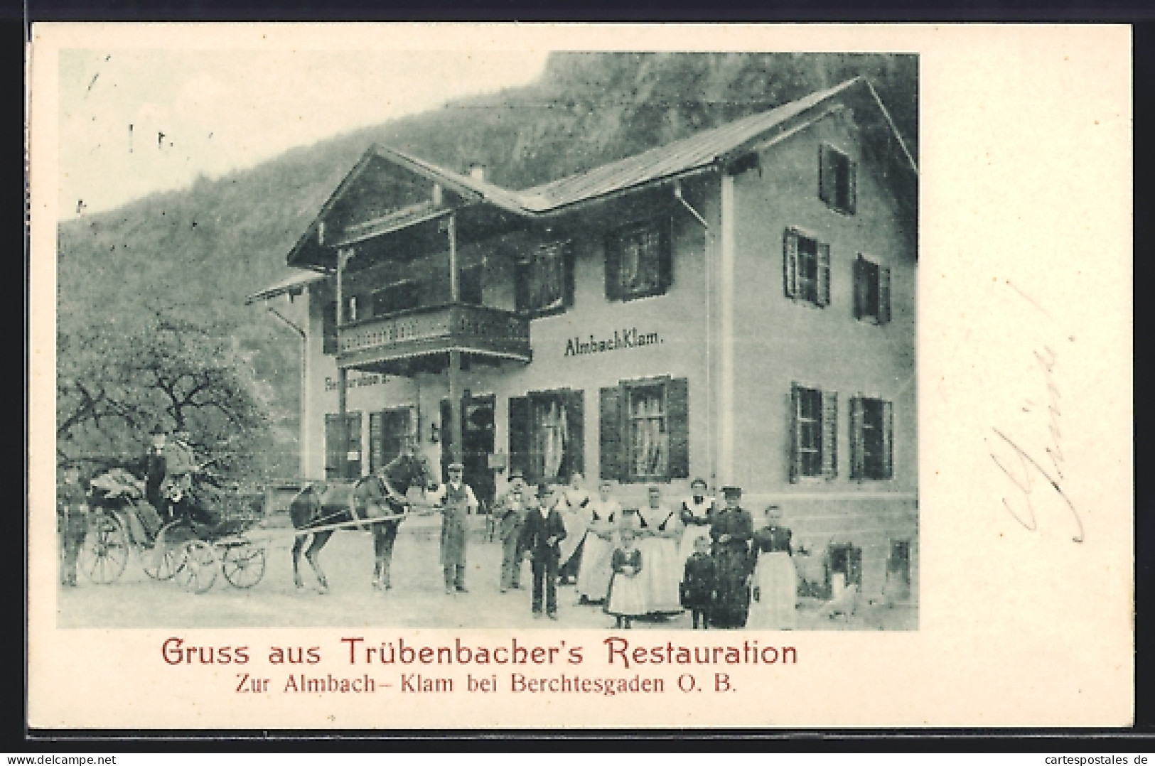 AK Berchtesgaden / O.-B., Trübenbacher`s Restauration Zur Almbach-Klam  - Berchtesgaden
