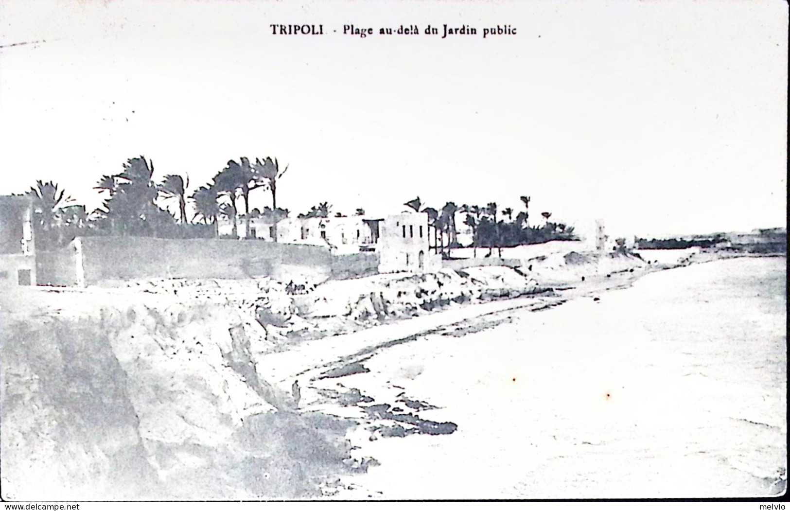 1911-TRIPOLI Plage Au Dela' Du Jardin Public Viaggiata Posta Militare/Intendenza - Tripolitaine