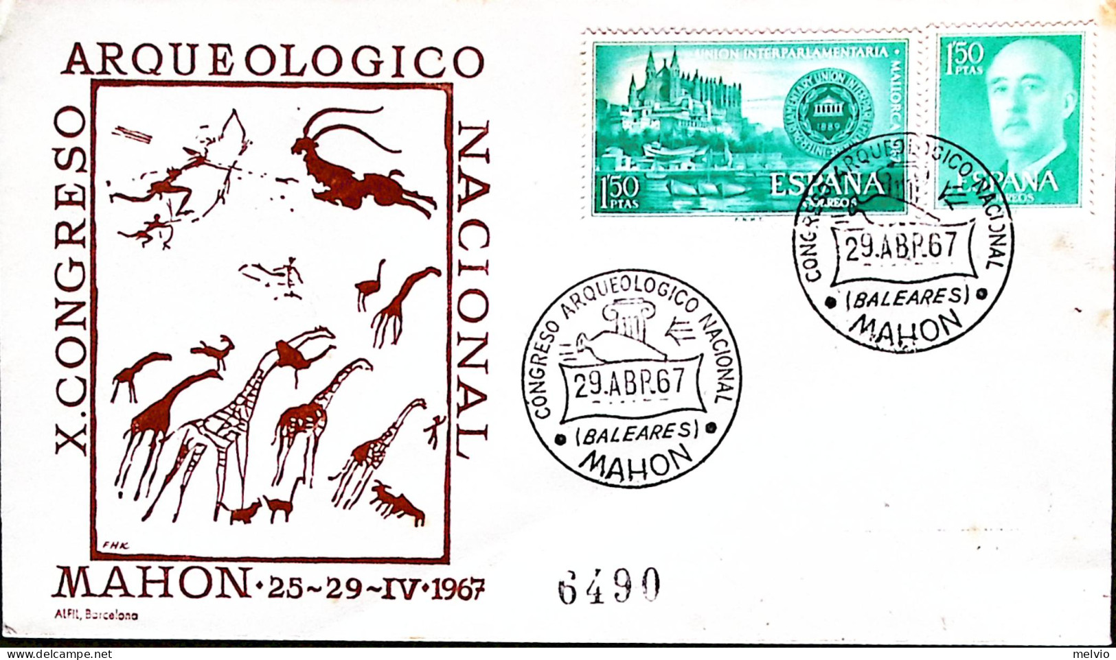 1967-SPAGNA Mahon Congresso Archeologico Annullo Speciale (29.4) - Sonstige & Ohne Zuordnung