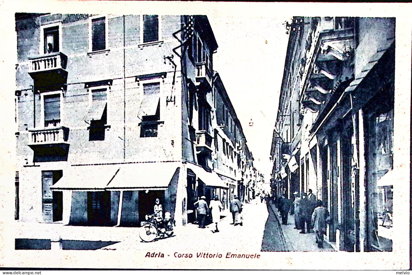 1944-ADRIA Corso Vittorio Emanuele Viaggiata Affr. Imper. Sopr. C.50 - Rovigo