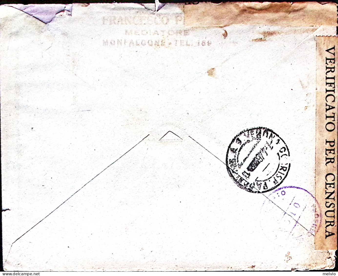 1946-A.M.G. V.G. Imperiale Senza Fasci Coppia Lire 2 Su Busta Monfalcone (2.4) - Poststempel