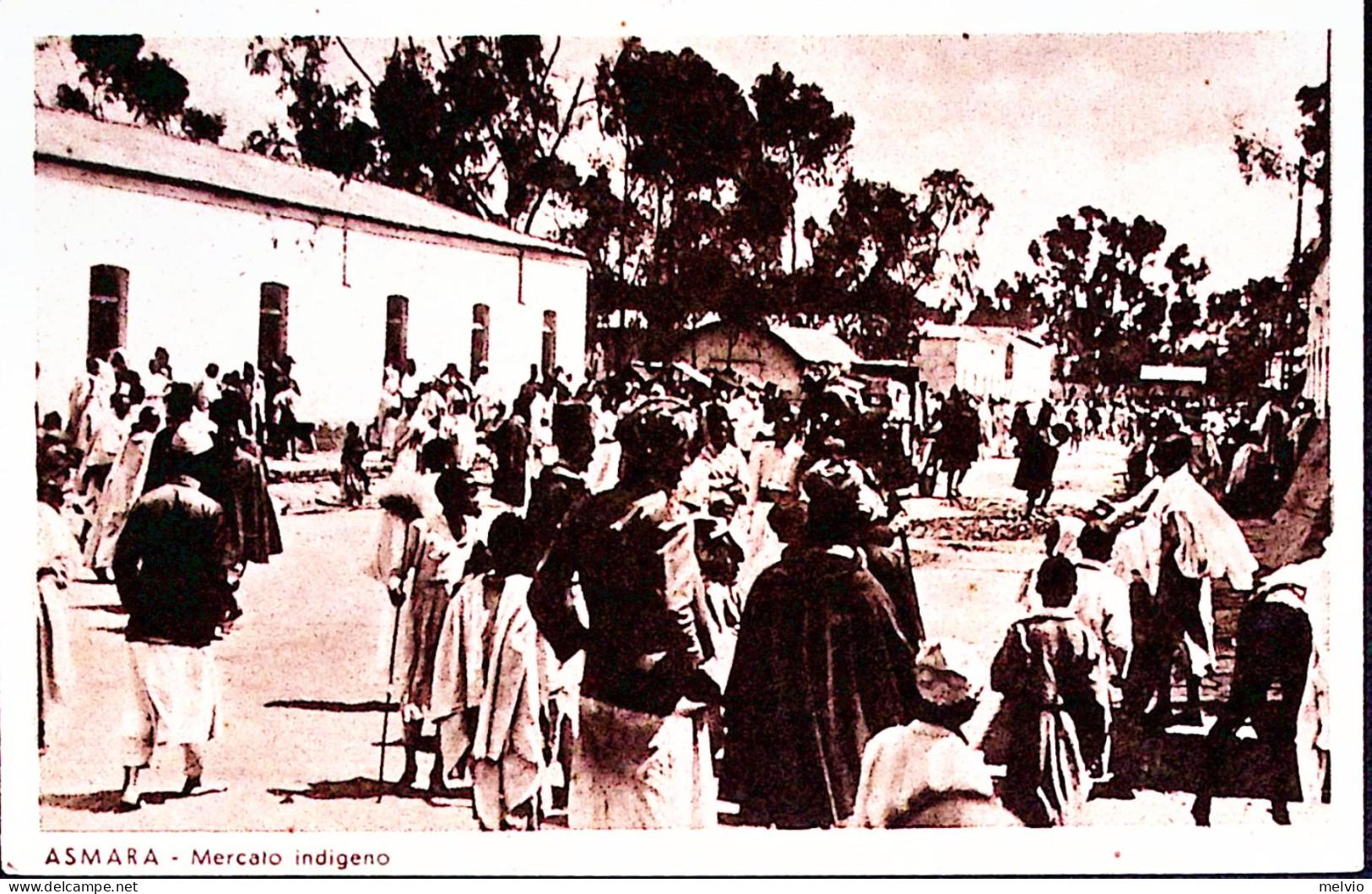1936-ERITREA Asmara Mercato Indigeno Viaggiata Asmara (17.1) Affrancata Ordinari - Eritrea