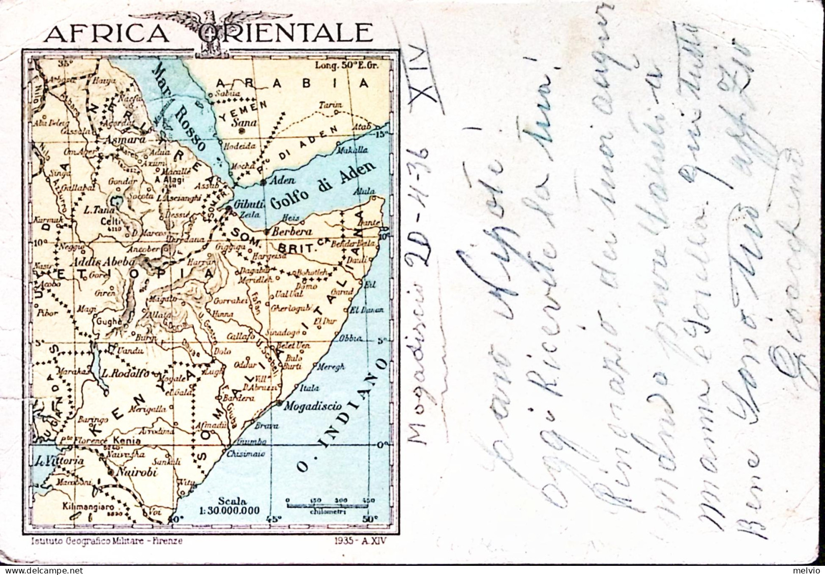 1936-Posta Militare N 106/EMISSIONE B C.2 (30.4) Su Cartolina Franchigia (Carta  - Italienisch Ost-Afrika