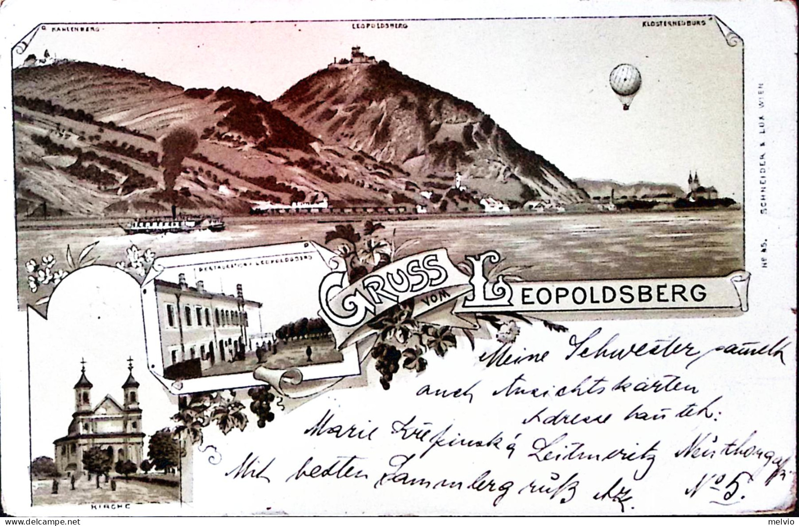 1902-AUSTRIA Gruss Vom Leopoldsberg Viaggiata (21.12) - Andere & Zonder Classificatie