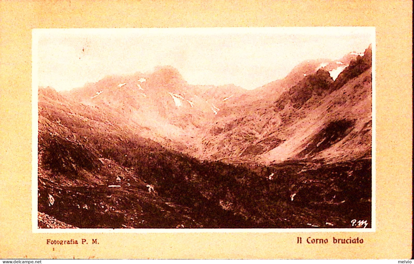 1944-Posta Aerea C.50 Isolato Su Cartolina (Il Corno Bruciato) Sondrio (22.4) - Poststempel