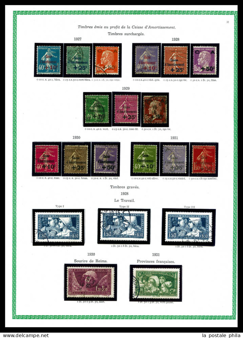 O Caisses D'Amortissement (N°246/48, 249/51, 253/55, 266/68 Et 275/77 +252, 256 Et 269), SUP (certificat)  Qualité: Obli - Used Stamps