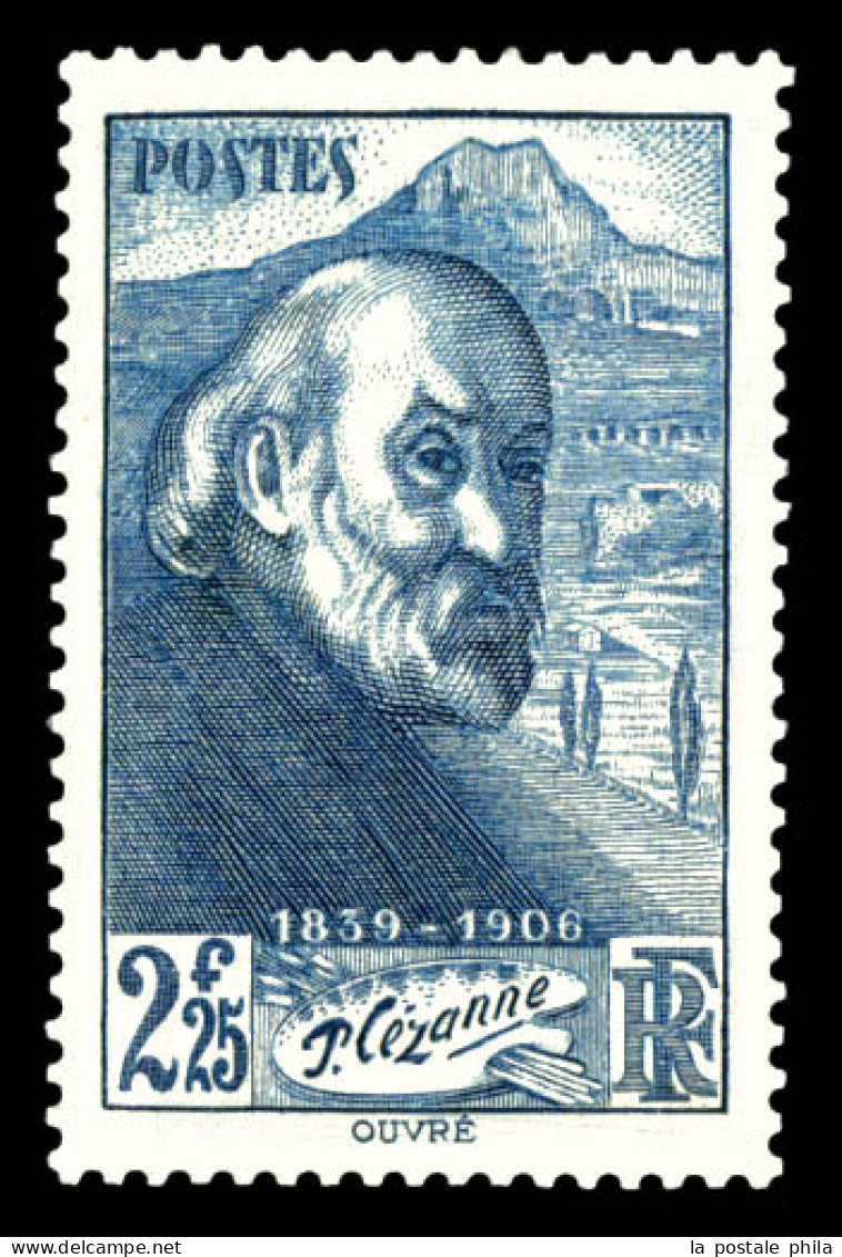 ** N°421A, Non émis: Cézanne 2f 25 Bleu Foncé, SUPERBE. R.R. (certificat)  Qualité: **  Cote: 7500 Euros - Unused Stamps