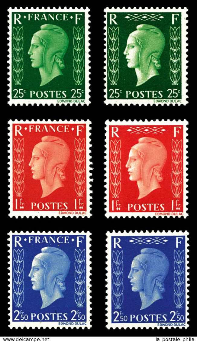 ** N°701A/F, Série Non émise De Londres, Les 6 Valeurs TTB (certificat)  Qualité: **  Cote: 960 Euros - Unused Stamps