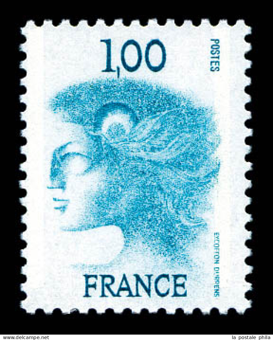 ** N°1895C, Non émis, 1F Turquoise, Marianne D'EXCOFFON. R.R.R. SUPERBE (certificats)  Qualité: ** - Neufs