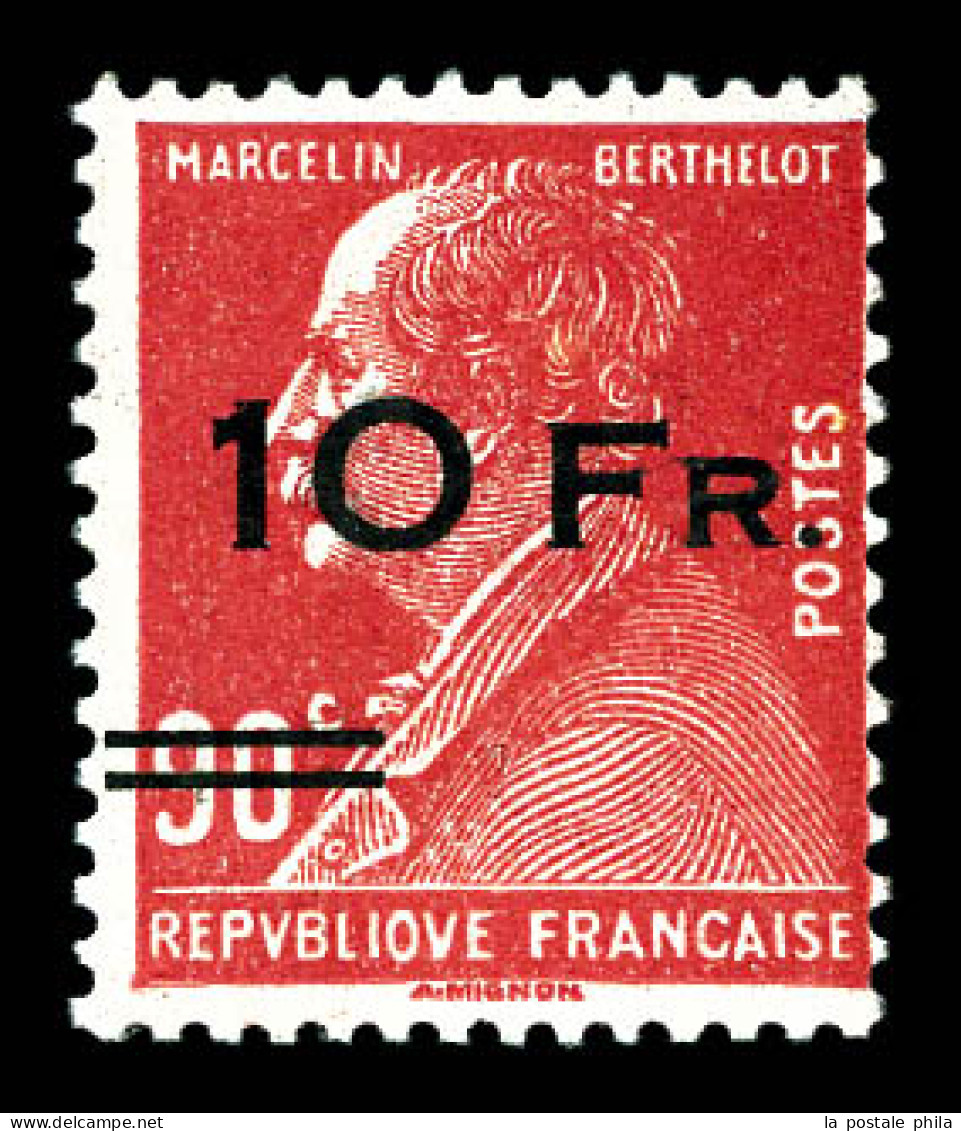 ** N°3, Berthelot 10F Sur 90c Rouge Surchargé à Bord Du Paquebot 'Ile De France', Frais, SUP (signé Calves/certificats) - 1927-1959 Neufs