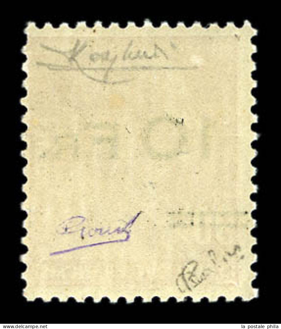 ** N°3, Berthelot 10F Sur 90c Rouge Surchargé à Bord Du Paquebot 'Ile De France', Frais, SUP (signé Calves/certificats) - 1927-1959 Ungebraucht