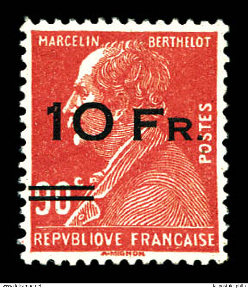 * N°3, Berthelot Surchargé à Bord Du Paquebot 'ILE DE FRANCE' 10F Sur 90c Rouge, Quasi **, Très Bon Centrage, SUP (signé - 1927-1959 Ungebraucht