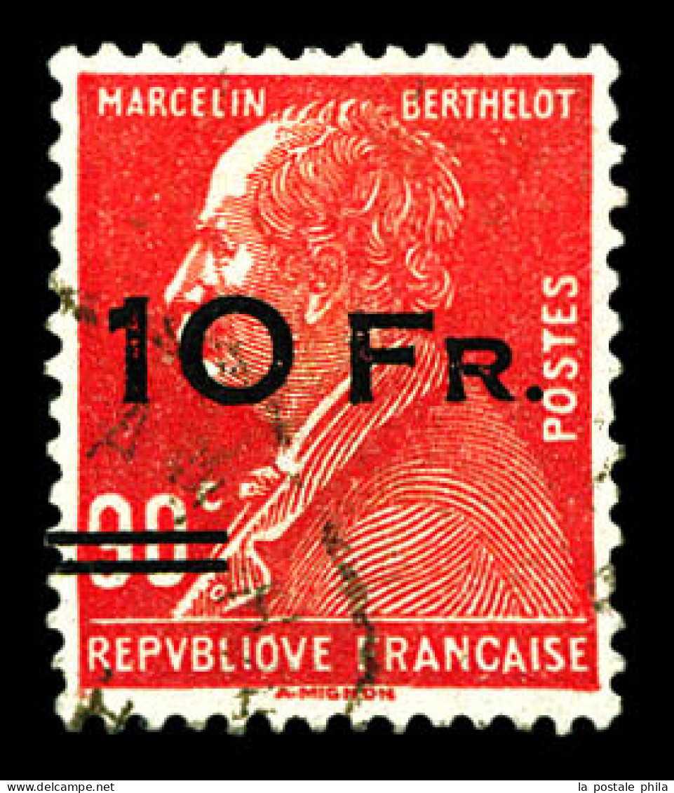 O N°3, Berthelot Surchargé à Bord Du Paquebot 'ILE DE FRANCE' 10F Sur 90c Rouge, Très Bon Centrage, Très Jolie Pièce, SU - 1927-1959 Oblitérés