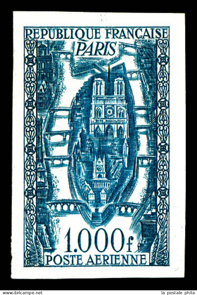 ** N°29A, Non émis: 1000F Paris En Vert-bleu. TTB  Qualité: **  Cote: 400 Euros - 1927-1959 Postfris