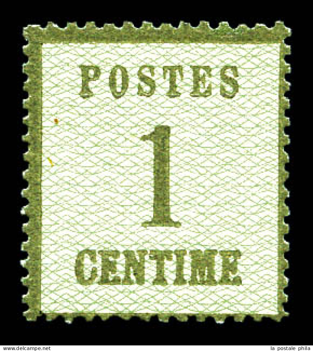 ** N°1, 1c Vert-bronze, TTB (signé)  Qualité: ** - Unused Stamps