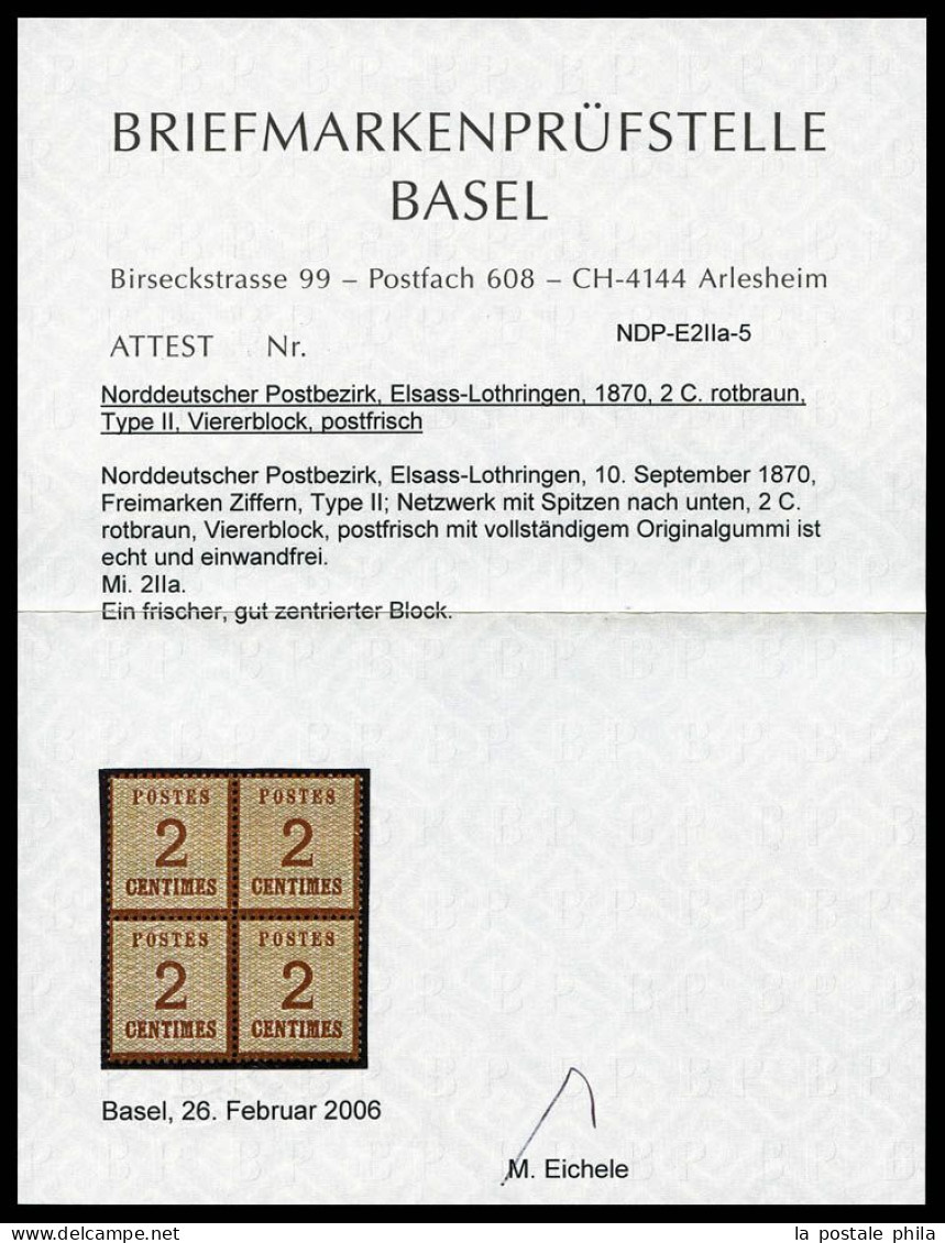 ** N°2b, 2c Brun-rouge, Burelage Renversé, Fraîcheur Postale. SUP (certificat)  Qualité: ** - Unused Stamps