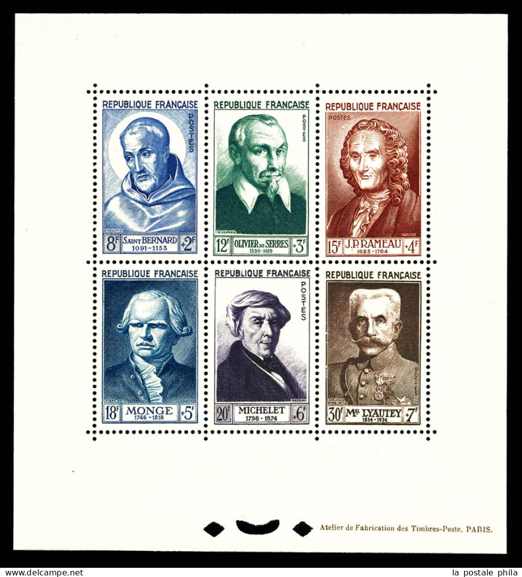 ** N°945/950, Série Célébrités Du XIIème Au XXème Siècles, Tirage 18 Exemplaires. RARE Et SUP (certificat)  Qualité: ** - Mint/Hinged