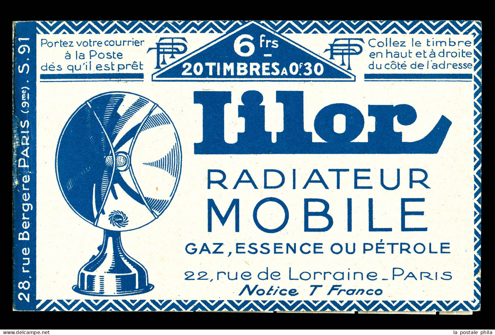 ** N°192-C4, Série 91-B, LILOR Et BON GENIE. SUP. R.R. (certificat)  Qualité: ** - Anciens : 1906-1965