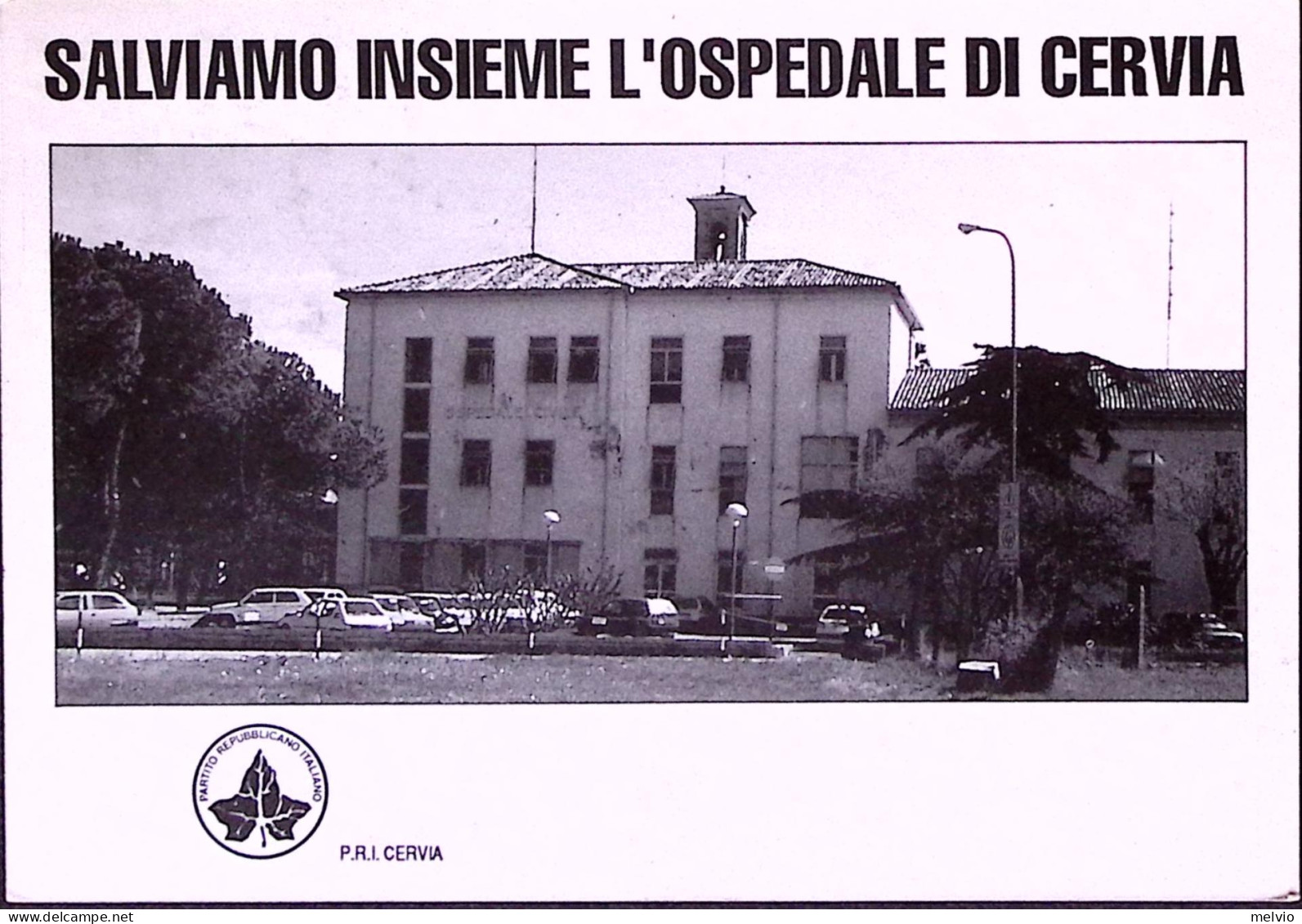 1992-CERVIA Salviamo L Ospedale Cartolina Petizione Cervia (14.2) - Ravenna