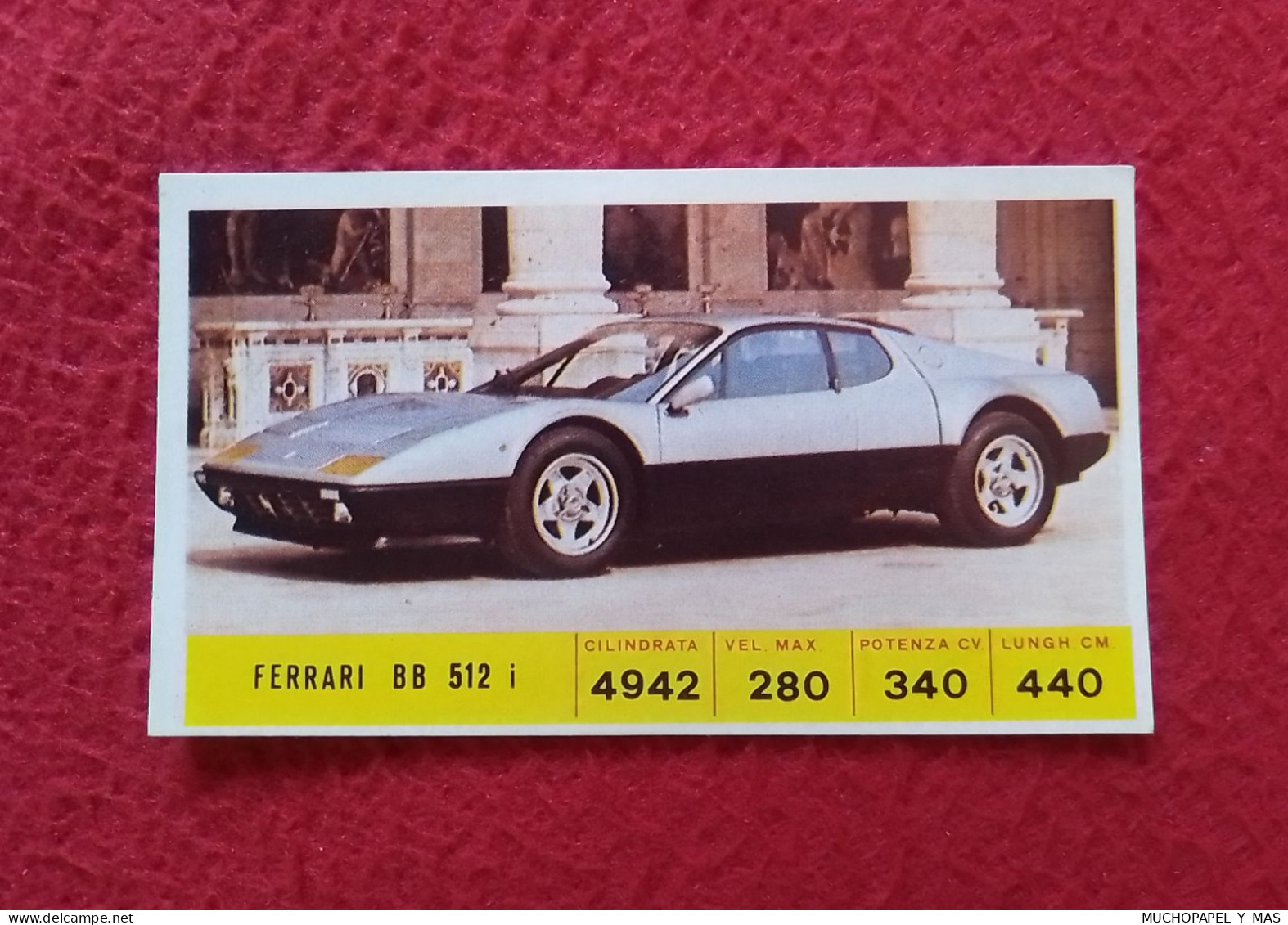 SPAIN ANTIGUO CROMO DE CROMOS DIDEC OLD COLLECTIBLE CARD CHROME CHROMO COCHE CAR VOITURE AUTO FERRARI BB 512 I ITALIA... - Other & Unclassified