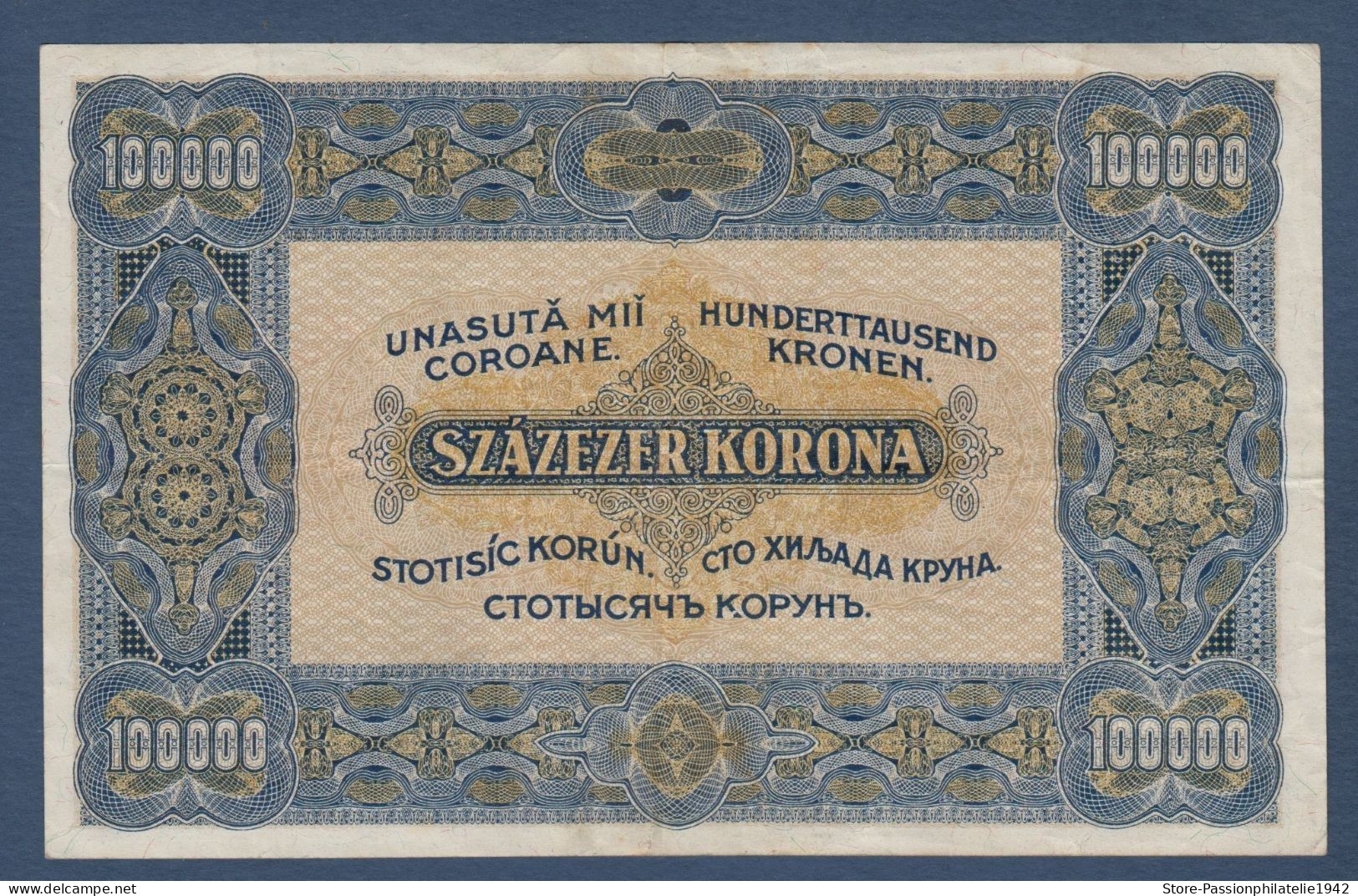 HONGRIE - 100000 Korona 1923 - Ungarn
