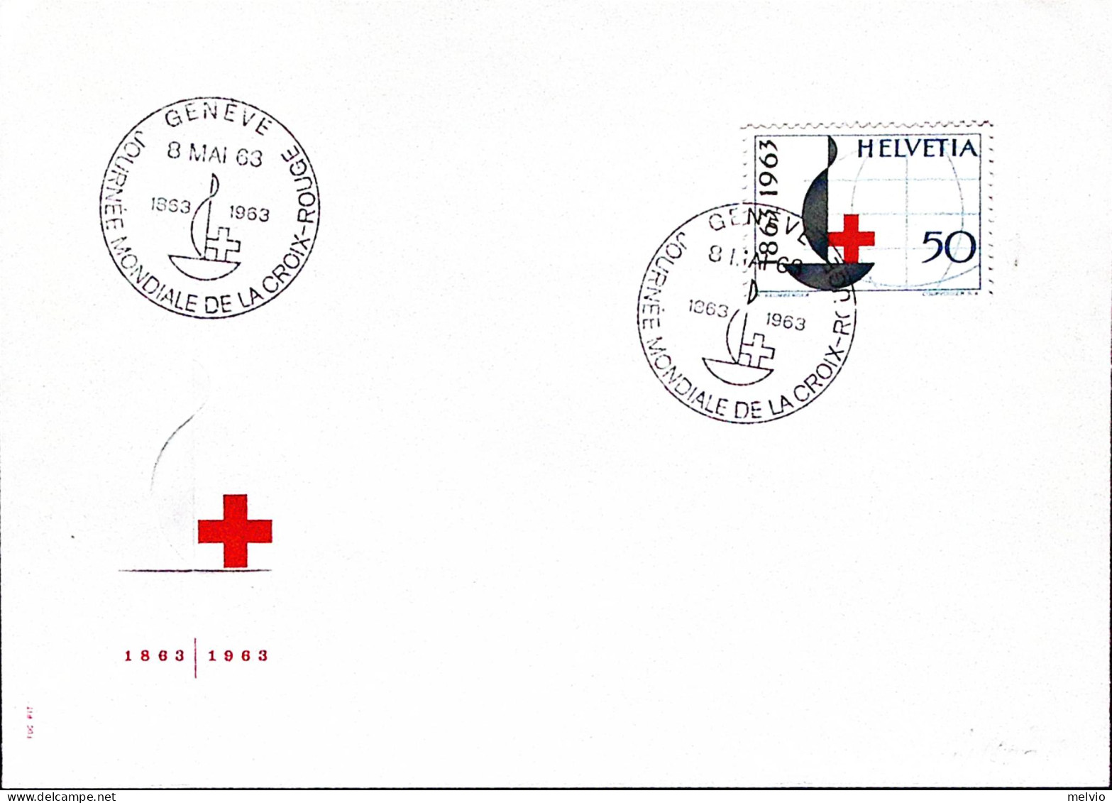 1963-Svizzera Giorn. Mondiale Croce Rossa/Ginevra (8.5.63) Annullo Speciale - Otros & Sin Clasificación