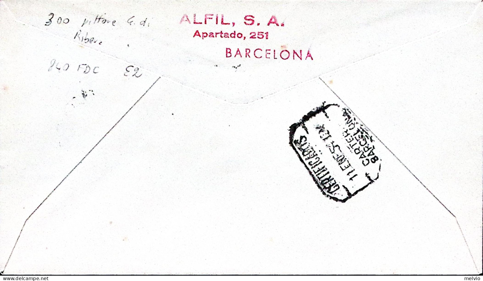 1954-SPAGNA Pittore J. De Ribera (840) Fdc - Altri & Non Classificati