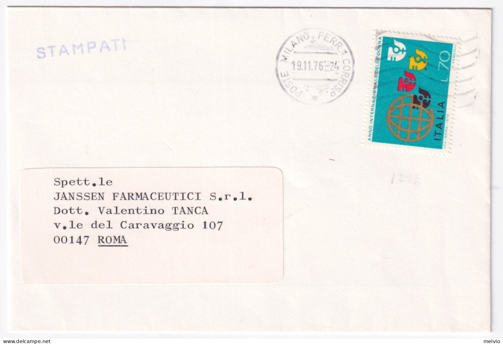 1976-ANNO DONNA (1297) Isolato Su Stampe - 1971-80: Marcofilie