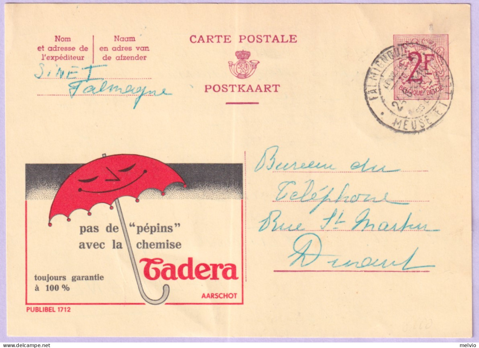 1973-Belgio Cartolina Postale F.3,50+0,50 Pubblicita' Boutiques J, Viaggiata - Autres & Non Classés