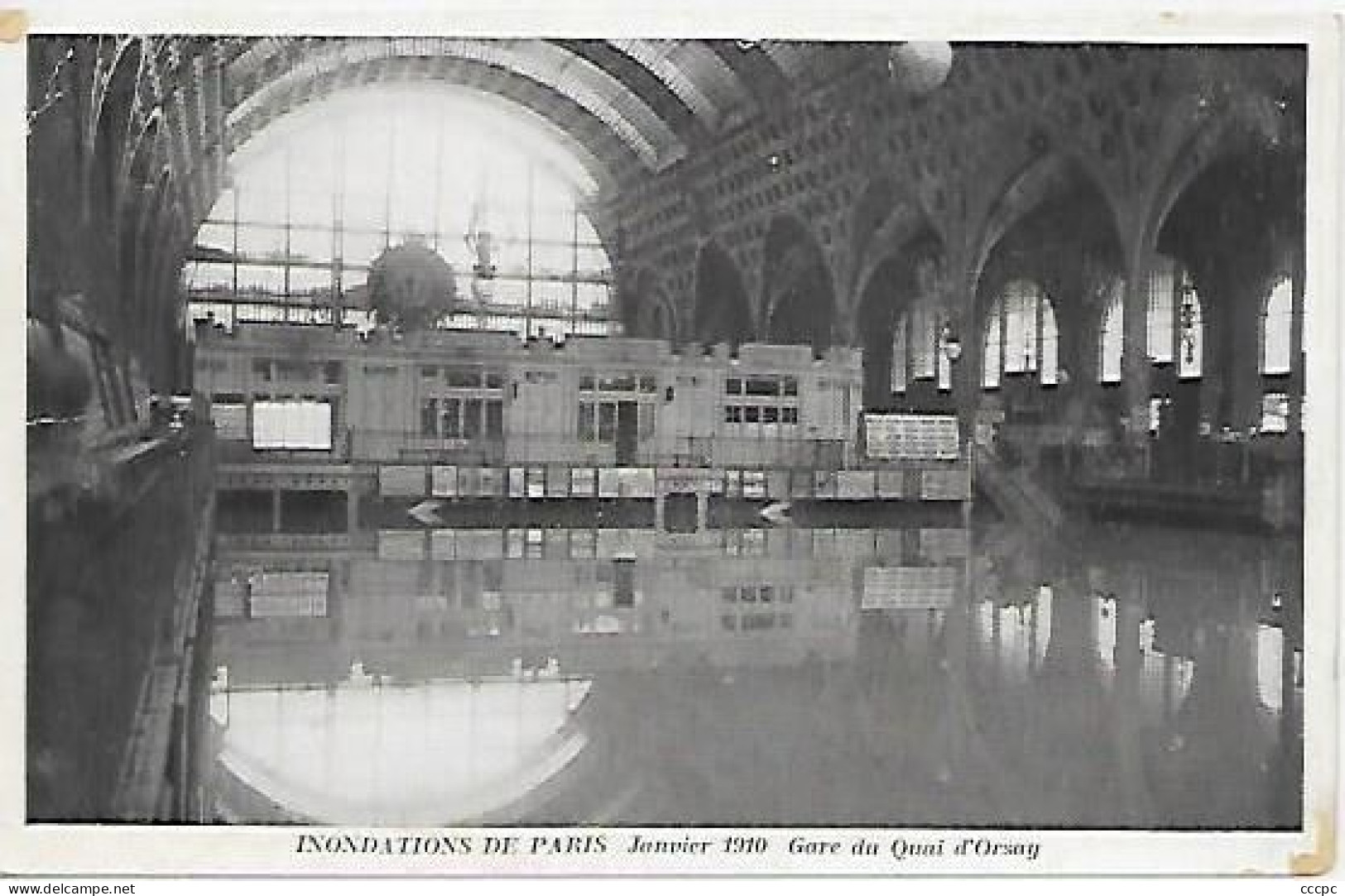 CPA Paris Inondations De Paris Janvier 1910 Gare Du Quai D'Orsay - Paris (07)