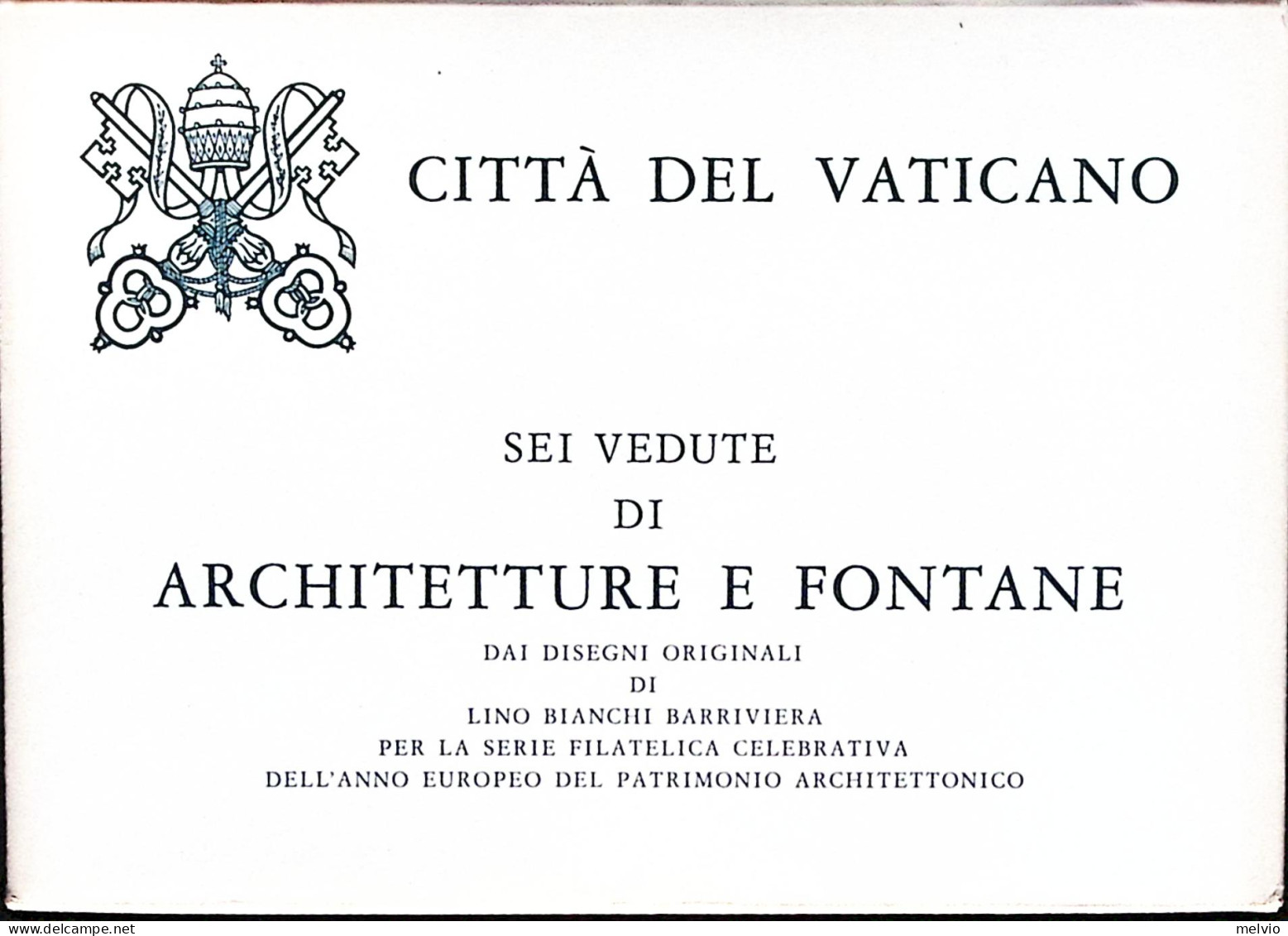 Vaticano-1977 Patrimonio Architettonico Serie Completa 6 Cartoline Postali Lire  - Sonstige & Ohne Zuordnung