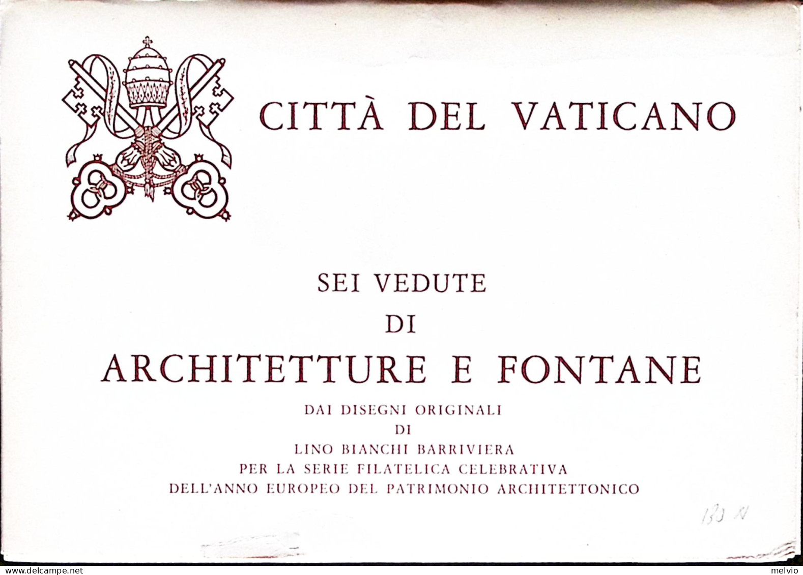 1977-VATICANO Patrimonio Architettonico Serie Completa 6 Cartoline Postali Lire  - Postal Stationeries