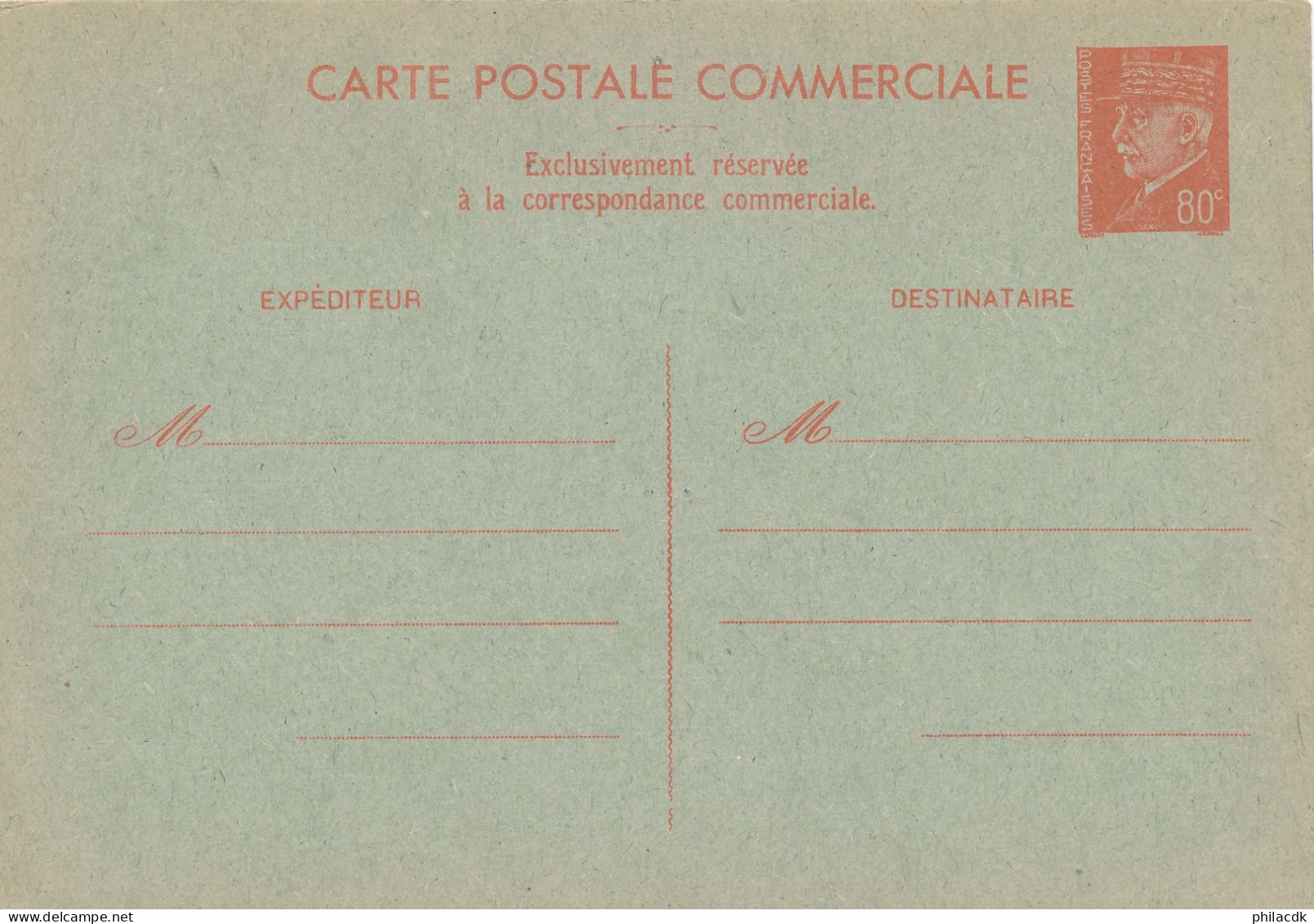 FRANCE - ENTIER POSTAL CARTE POSTALE COMMERCIALE N° 512-CP4 NEUF CORRESPONDANCE COMMERCIALE - COTE : 80€ - Autres & Non Classés