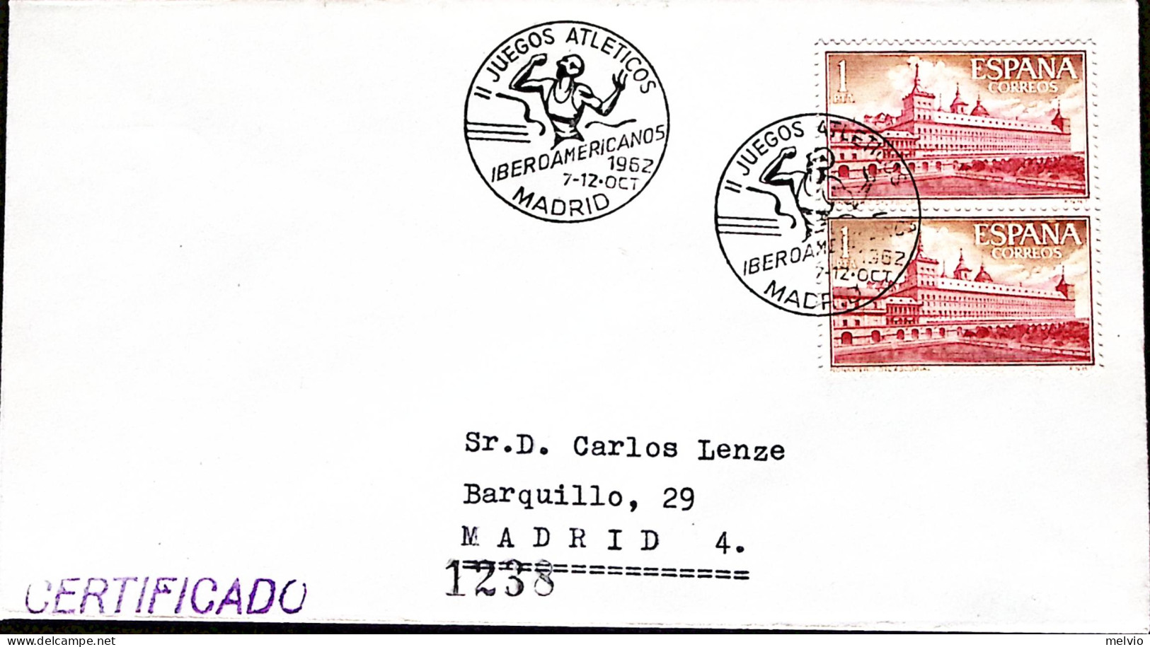 1962-SPAGNA Madrid Giochi Iberoamericani Atletica Annullo Speciale (7/12.10) Su  - Altri & Non Classificati