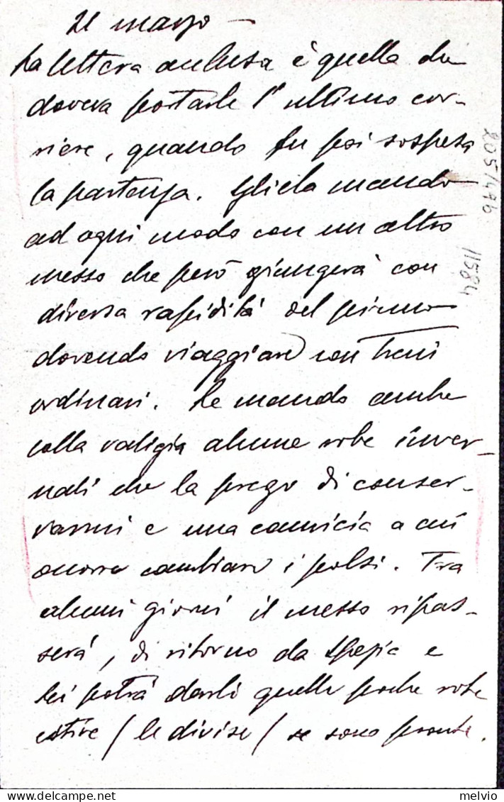 1916-R. Nave GIULIO CESARE Cartolina Franchigia Non Ufficiale Scritta - Marcophilia