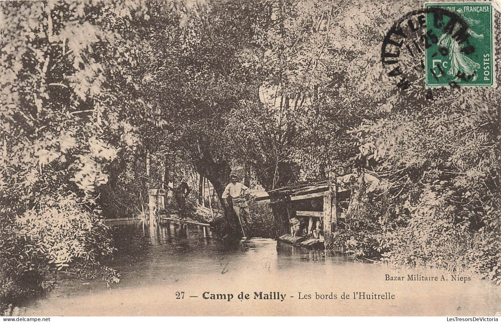 FRANCE - Camp De Mailly - Vue Sur Les Bords De L'huitrelle - Vue Générale - Animé  - Carte Postale Ancienne - Mailly-le-Camp