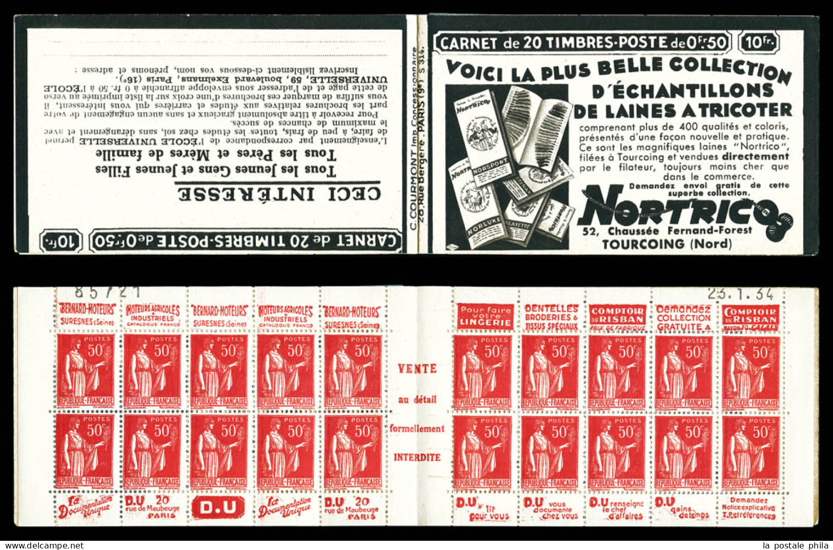 ** N°283-C30, Série 314, NORTRICO Et EU, Daté Du 23.1.34. TTB (certificat)  Qualité: ** - Oude : 1906-1965