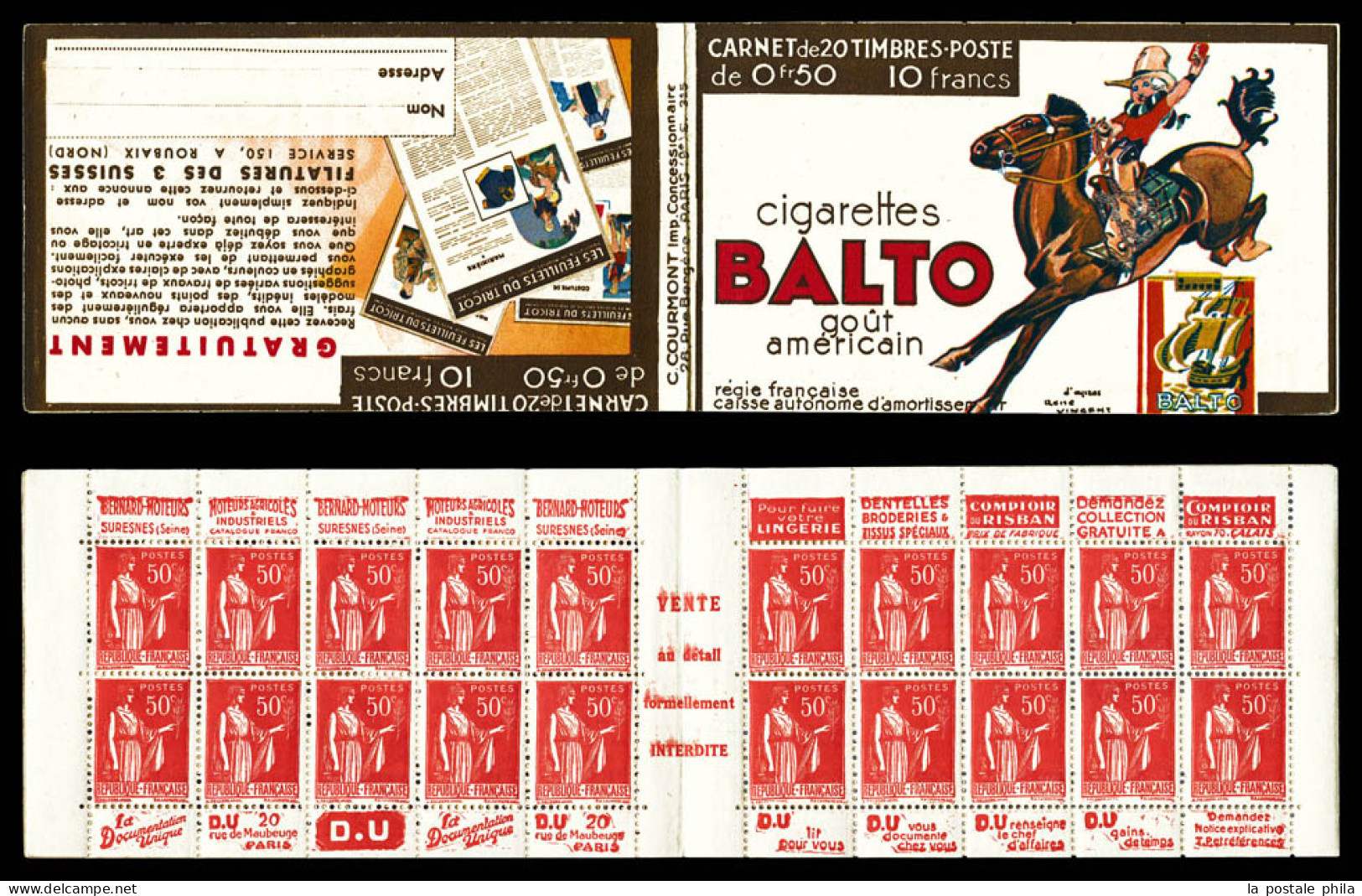 ** N°283-C30, Série 315-A, CIGARETTES BALTO Et 3 SUISSES. SUP. R.R.  Qualité: ** - Oude : 1906-1965