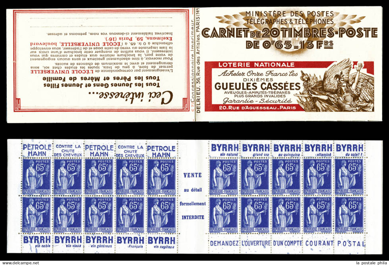 ** N°365-C4, Série 38, GUEULES CASSEES Et EU. TTB  Qualité: ** - Oude : 1906-1965