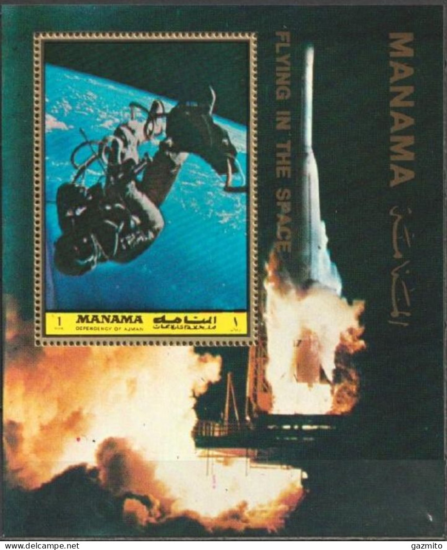 Manama 1972, Space, Flying In The Space, Block - Asie