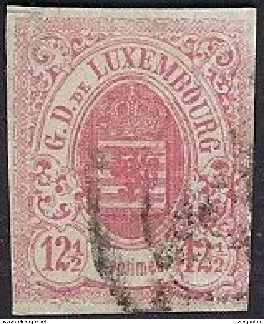 Luxembourg - Luxemburg - Timbres -  1859    12,5c.    Geprüft : FSPL    Michel 7   VC. 200,- - 1859-1880 Armoiries