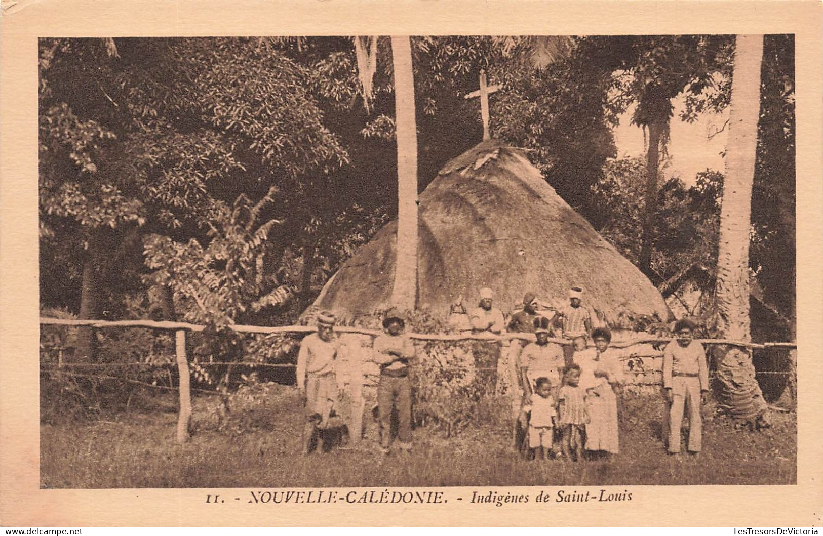 NOUVELLE CALEDONIE - Indigènes De Saint Louis - Animé - Carte Postale Ancienne - New Caledonia