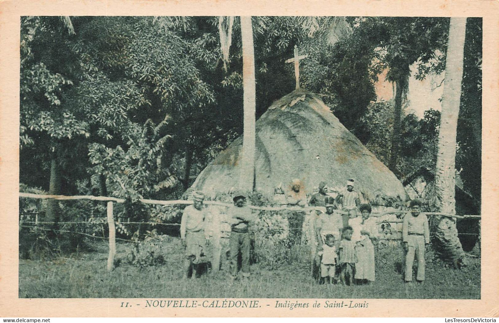 NOUVELLE CALEDONIE - Indigènes De Saint Louis - Animé - Carte Postale Ancienne - New Caledonia