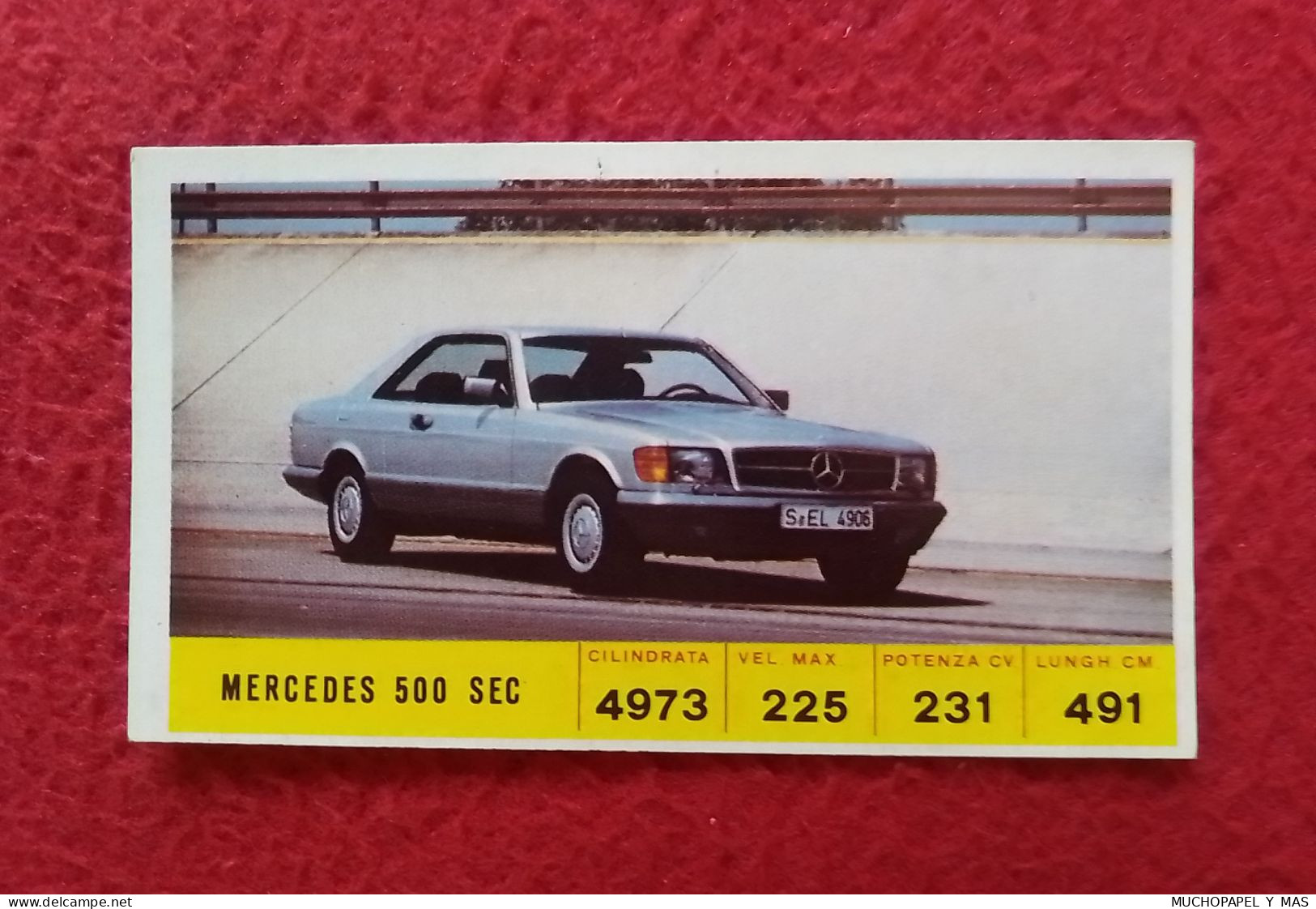 SPAIN ANTIGUO CROMO DE CROMOS DIDEC OLD COLLECTIBLE CARD CHROME CHROMO COCHE CAR VOITURE AUTO MERCEDES 500 SEC GERMANY.. - Andere & Zonder Classificatie