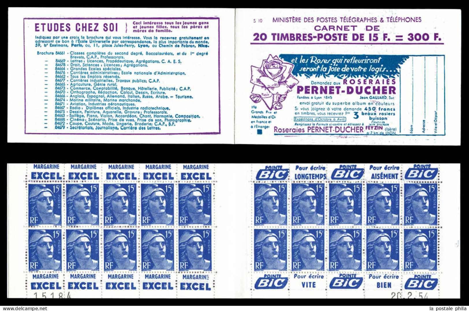 ** N°886-C11, Série 10, PERNET DUCHER 3 Beaux Rosiers Et EU, SUP. R.  Qualité: ** - Alte : 1906-1965