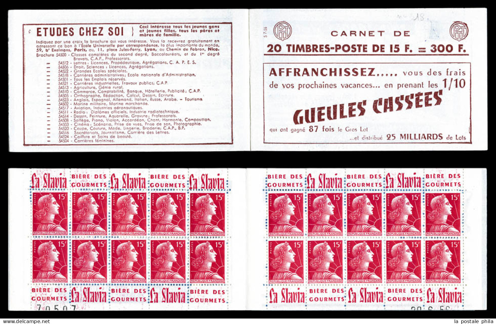 ** N°1011-C28, Série 7-56 B, GUEULES CASSEES. TTB  Qualité: ** - Vecchi : 1906-1965