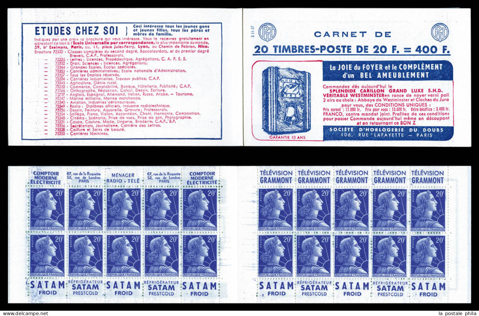 ** N°1011B-C6, Série 11-57, HORLOGERIE DU DOUBS Et EU, TB  Qualité: ** - Old : 1906-1965