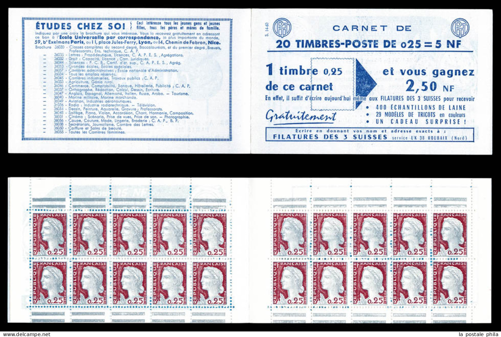 ** N°1263-C3, Série 14-60, LES 3 SUISSES Et EU, TB  Qualité: ** - Old : 1906-1965