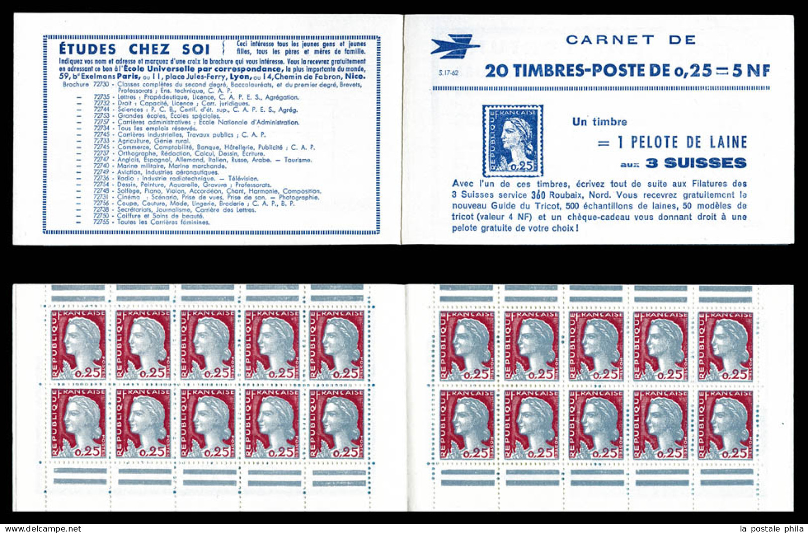 ** N°1263-C3, Série 17-62, LES 3 SUISSES Et EU, TTB  Qualité: ** - Alte : 1906-1965