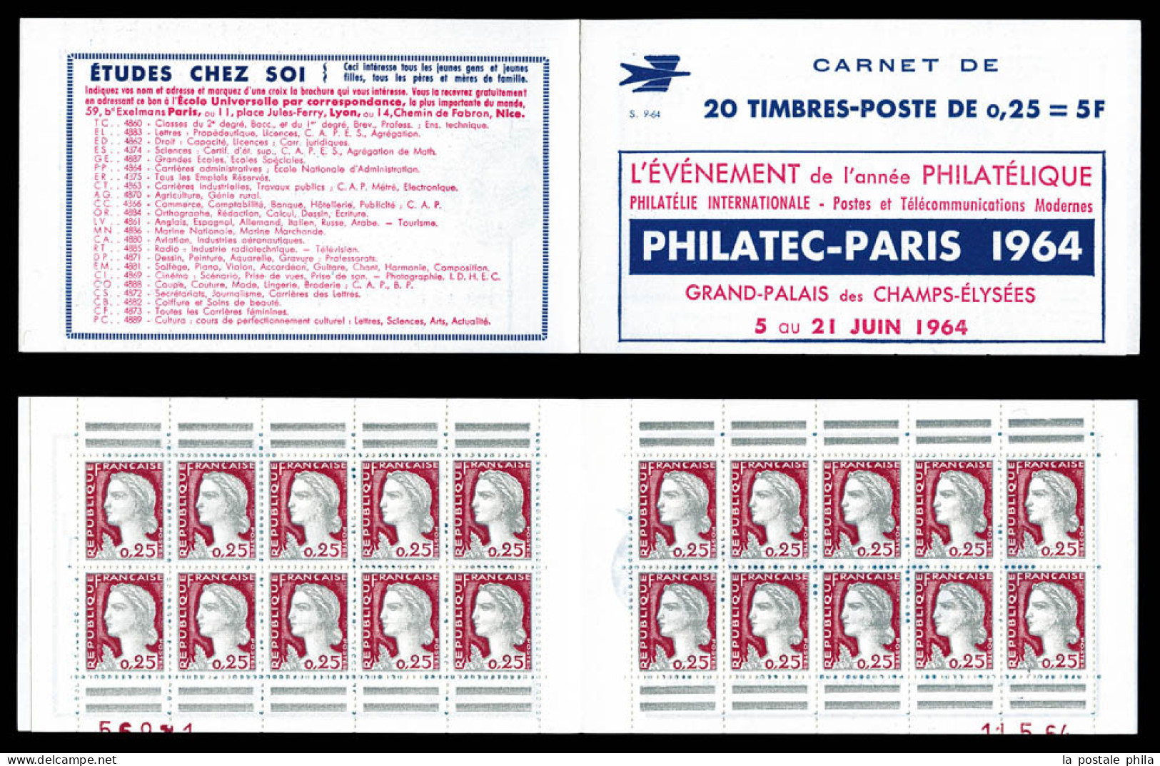 ** N°1263-C3, Série 9-64, PHILATEC Et EU. TB  Qualité: ** - Old : 1906-1965